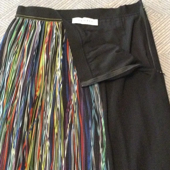 Sandro Paris size 2 black and multicolored midi length skirt - Picture 4 of 6